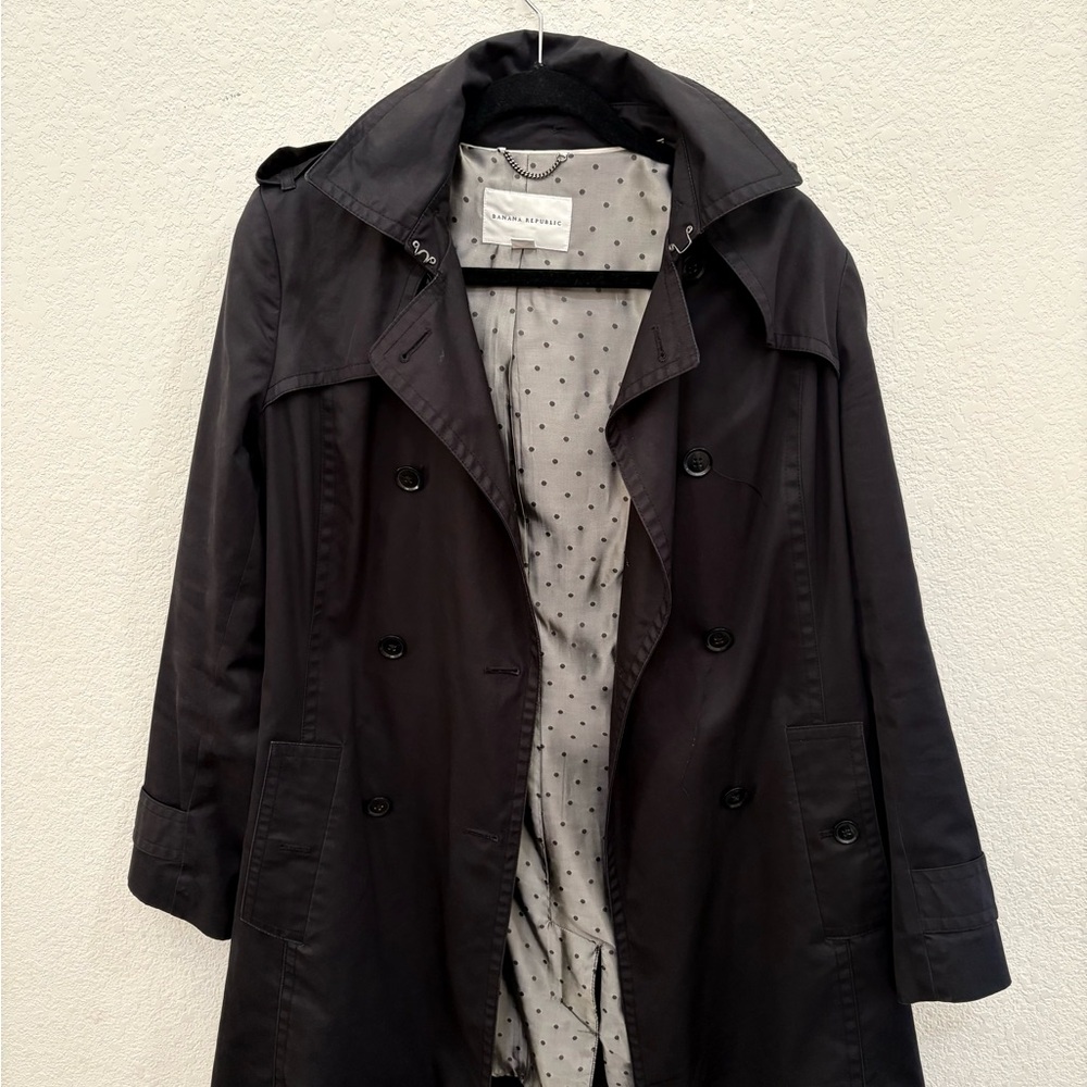 Banana Republic Black Trench Coat